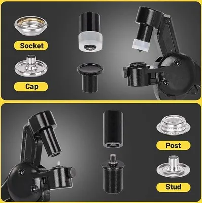 Produktbild von Famanu Druckknopfset mit Zange - 30 Sets 15 mm Druckknöpfe