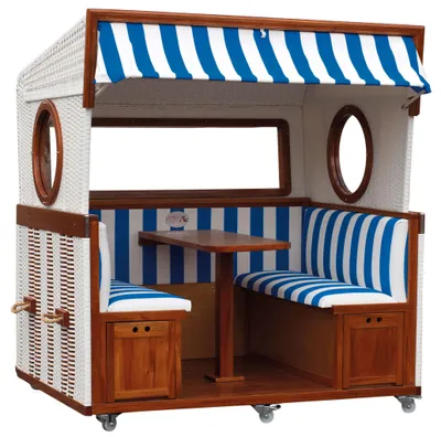 Produktbild von Gosch-Lounge Strandkorb 6-Sitzer XXL Strandkorb Mahagoni Outdoor