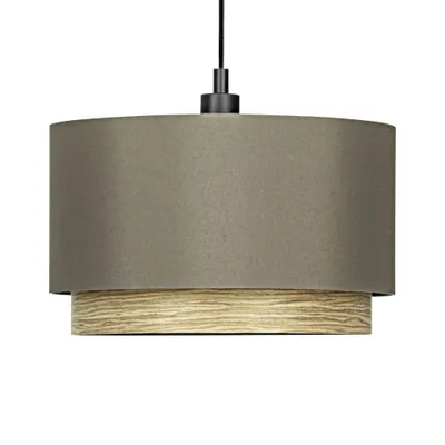 Productafbeelding van Hanglamp Marchena cappucino met hout - Ø 48cm