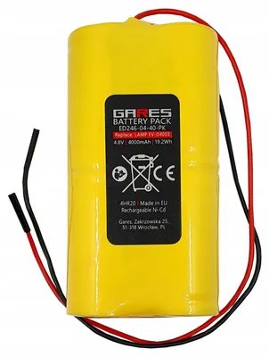 Zdjęcie produktu dla Gares Akumulator do urządzenia Lamp Awaryjnych EV-D4003 | 4,8V 4Ah | Wydajna Bateria Zamienna | Wysoka Jakość Gares®