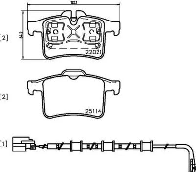 Produktbild von BREMBO Bremsbeläge Satz Hinten für JAGUAR XK Coupe (X150) P 36 034