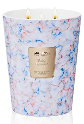 Produktbild von Duftkerze im Glas 990g Sojawachs 3 Dochte 150h Brenndauer Sonnenblumen Duft