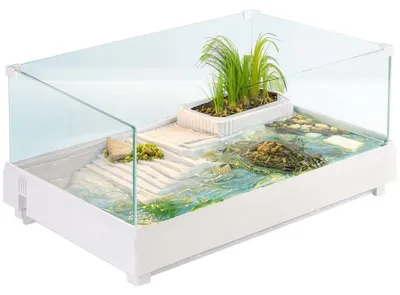 Immagine prodotto di Kruger Meier Turtle Shell Garden - akwarium dla żółwia z wyspą 39x27x17cm