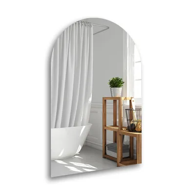 Image de Miroir de salle de bain semi-ovale – FRANK ,  dimention  40 cm x 80 cm