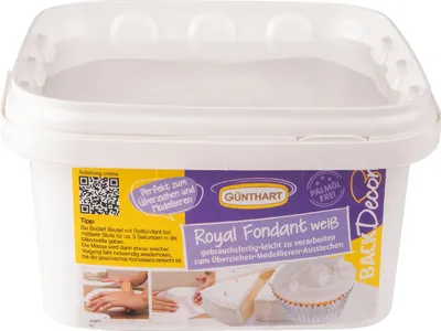 Produktbild von BackDecor Rollfondant in weiß, 3000 g palmölfrei