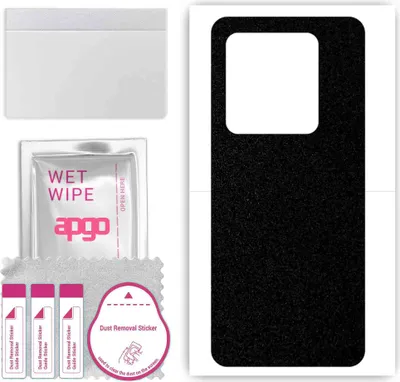 Produktbild von apgo Rückseite Schutzfolie, Skin, kompatibel mit Infinix Note 30 Pro, Hinten Displayschutzfolie aus Vinylfolie, kratzfest, einfache Montage - Mattschwarz
