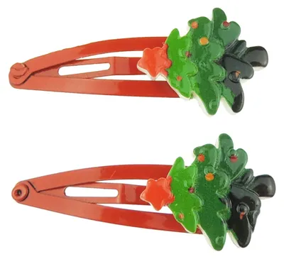 Haar-Sleepies Set 2er-Pack Schneemann & Weihnachtsmann 4 cm