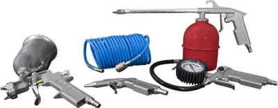 Imagen del producto de Conjunto de aire comprimido Güde 84089, de 5 piezas, fabricado en metal