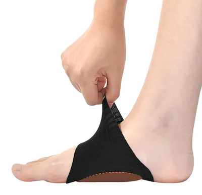Produktbild von 1 Paar Fußgewölbestützen zur Linderung von Plantarfasziitis, rutschfeste, tragbare Fußgewölbepolster, stoßdämpfende Orthesen mit Silikonpolster