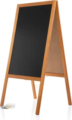 Produktbild von Kundenstopper 120cm Holzrahmen Aufsteller PM hellbraun Modern Deko