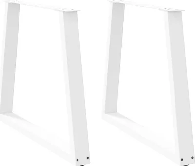 Produktbild von Esstisch Beine V-Form 2 Stück Weiß 70x(72-73,3) cm Stahl
