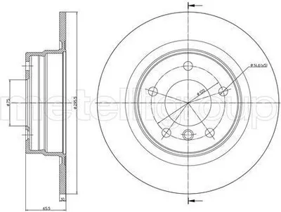 Produktbild von 2x METELLI Bremsscheibe 23-0814C für BMW 3 Limousine (E90) 1 Schrägheck (E87)