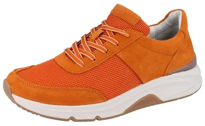 Produktbild von GABOR Rollingsoft Damen Sneaker orange eloursleder Mesh - Größe: UK 5,5