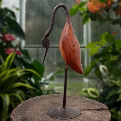 Produktbild von Vogelfigur, S, Gartenfigur, Metallfigur, Kranich, Tierfiguren, - 25 cm x 10 cm