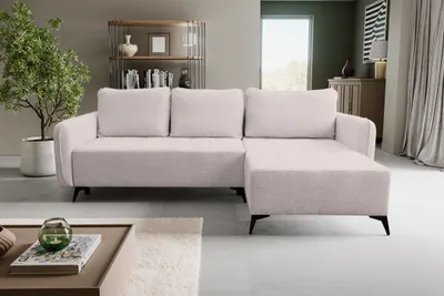 Produktbild von VENASI LUCKY Universell Ecksofa mit Schlaffunktion und Bettkasten Beige Schlafsofa Eckcouch Sofa ASTRA 03