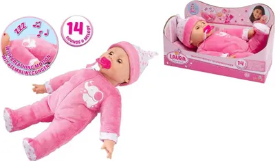 Produktbild von Simba Puppe Babypuppe Laura Schlummerzeit Atembewegungen macht 14 Babylaute 105140501