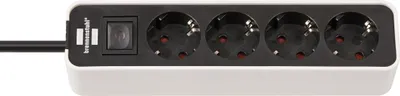 Zdjęcie produktu dla Brennenstuhl 1153240020, 1,5 m, Wewnętrzna, IP20, Biały, 4 x gniazdo sieciowe, 90 mm