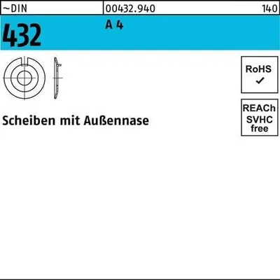 Produktbild von Reyher  Scheiben DIN 432 A 4 37 A 4 (1 Stück)