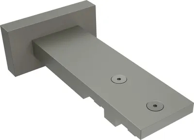 Produktbild von Interdeco Träger mit Abstand 8/11 cm / Wandhalterung für Gardinenstangen 20 x 20 mm, 2-läufig Satin-Silber, Typ Quadline