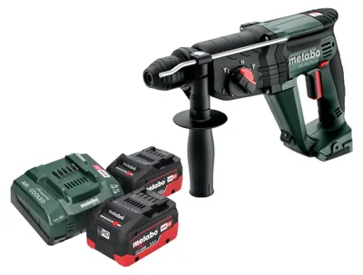 Zdjęcie produktu dla Metabo KH 18 LTX 24 akumulatorowy kombimłot 18 V 2,1 J SDS Plus + 2x akumulator LiHD 5,5 Ah + ładowarka
