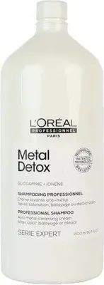 Obrázok produktu pre L´Oréal Professionnel Série Expert Metal Detox Professional Shampoo Anti-metal Cleasing Cream čistiaci šampón pre lesk a ochranu farbených vlasov 1500 ml