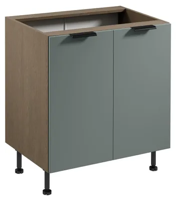 Immagine prodotto di Mobile basso a due ante SALERNO - larghezza 80 cm, blu tempesta / verde