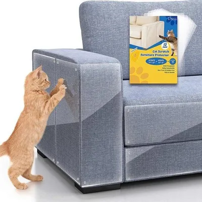 Image de Kit de protection anti-griffures pour chats, 8 x 43 x 30 cm, 4 x 43 x 15 cm, résistant aux griffures, pour canapés et meubles, 50 vis.