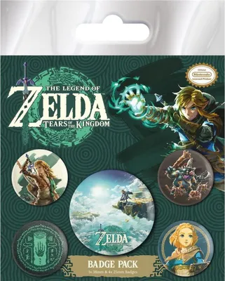 Produktbild von The Legend Of Zelda: Tears Of The Kingdom - Anstecker-Set "Hyrule Skies" PM7114 (Einheitsgröße) (Grün/Weiß)