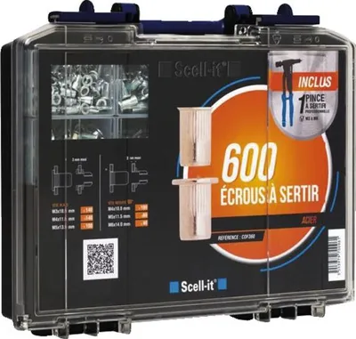 Image de Coffret 1 pince E-360NH + 600 écrous SCELL-IT - COF360