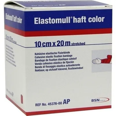 Produktbild von ELASTOMULL haft color 10 cmx20 m Fixierb.rot