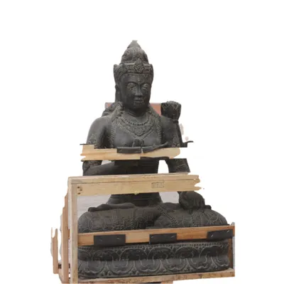 Produktbild von Schöne Dewi Tara Buddha aus Steinguss perfekt für den Garten die Terrasse oder den Vorgarten ist Frostfest Witterungsbeständig und Neu 100cm H, KA-BR-DTL-100