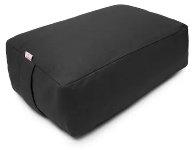 Produktbild von yogabox VIPASSANA Kissen XL - schwarz 45 x 33 x 14 cm Buchweizenschalen