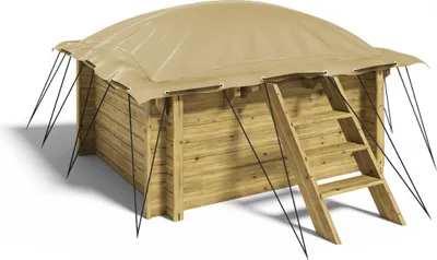 Produktbild von Aufblasbare Pool Abdeckplane für 4-Eck Holzpool Lulu 2,00 x 2,00 m Farbe sand AirCover
