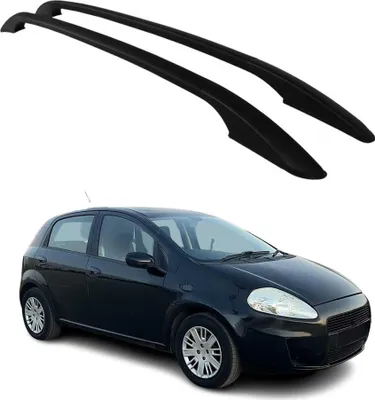 Image de Barres de toit longitudinales pour Fiat Grande Punto 2005-2009 en Alu noir