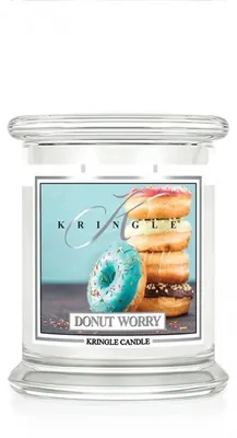 Image de Kringle Candle, bougie parfumée, pot moyen, "Donut Worry" (Ne vous inquiétez pas)