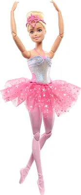 Image de Mattel Barbie® Ballerine magique illuminée avec jupe rose, HLC25 - 194735112241