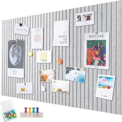Produktbild von Filz Pinnwand 120 x 90 cm, 1 cm Dicke, hellgrau, für Büro