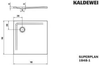 Produktbild von Kaldewei 384800013669 DW SUPERPLAN Mod.1848-1, 900 x 900,