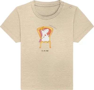 Produktbild von Mr. & Mrs. Panda Babyshirt Einhorn Prinzessin 24. - 36. Monat - Natural Raw - Geschenk, Organic Baby T-Shirt, , Unicorn, Shirt, Jerseyshirt, Geburtstagsgeschenk