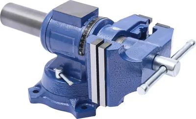 Immagine prodotto di Morsa da banco - Larghezza ganasce 10 cm - Ruotabile a 360° - Ghisa sferoidale - 12 kg - Azzurro