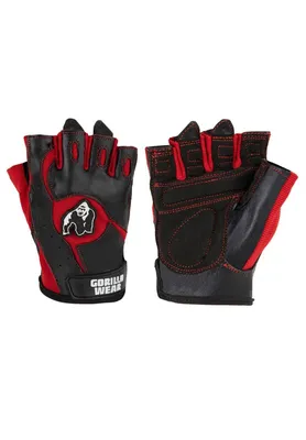 Produktbild von Gorilla Wear Mitchell Trainingshandschuhe - Fitnesshandschuhe - Schwarz/Rot - S