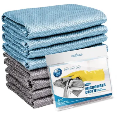 Produktbild von Mikrofasertücher 8er Set Nano Streifenfrei 40x30 cm Zweifarbig