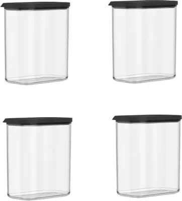 Produktbild von MEPAL | Vorratsdosen Spar-Set 4-teilig | Modula 1500 ml Black Edition | ideal zur Aufbewahrung von trockenen Lebensmitteln | Frischhaltedosen | Schwarz
