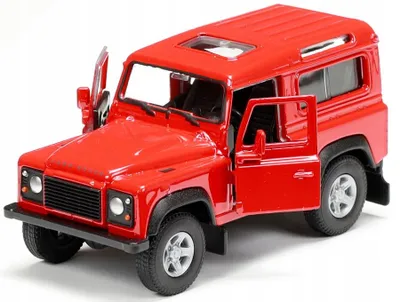 Produktbild von Welly Land Rover Defender Geländewagen Spielzeugauto rot