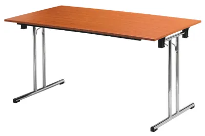 Produktbild von SODEMATUB Mehrzwecktisch kirschbaum rechteckig, Rundrohr chrom, 160,0 x 70,0 x 74,0 cm