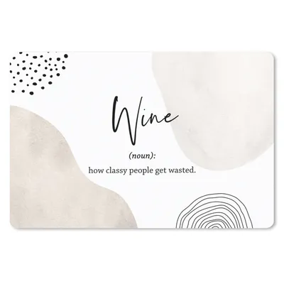 Produktbild von MuchoWow® Schreibtischunterlage Sprichwörter - Wein - Wörterbuch - Zitate - Definition von Wein 60x40 cm - XXL Mauspad - Großes Mauspad