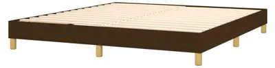 Produktbild von Boxspringbett mit Matratze Dunkelbraun 160x200 cm Stoff Polsterbett