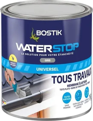 Zdjęcie produktu dla Abdichtungsbahn - BOSTIK - Waterstop - Leckreparatur - 1 kg Topf - Grau
