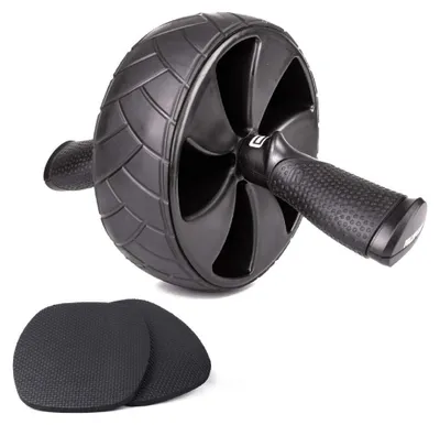 Produktbild von Bauchmuskelrad, Bauchmuskelroller mit ergonomischen Griffen und gepolsterten Knieschonern