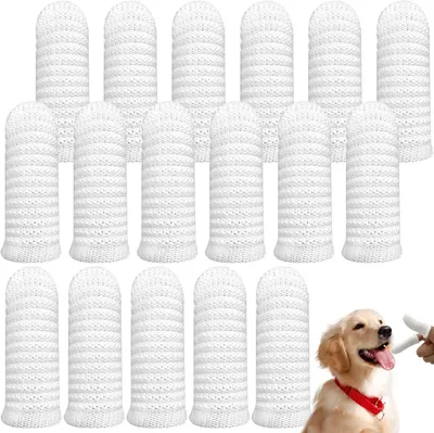 Produktbild von Zahnbürsten für Hunde, 30 Stück, wiederverwendbare Fingerzahnbürsten, für Mundhygiene